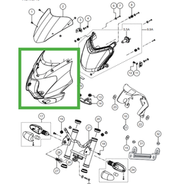 CARENAGEM DE PLÁSTICO DO FAROL PRETO - Sport KS/ESD