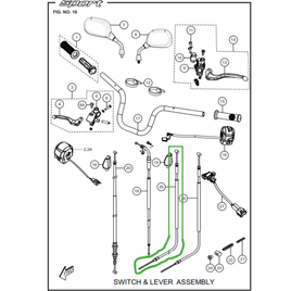 CABO DO FREIO DIANTEIRO - Sport KS