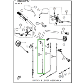 CABO DE AÇO DO ACELERADOR - Sport KS/ESD