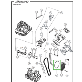 ANEL DE VEDACAO DE BORRACHA DA TAMPA LATERAL DO CABEÇOTE - Sport KS/ESD