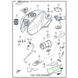 COXIM DE BORRACHA DO TANQUE DE COMBUSTÍVEL LE