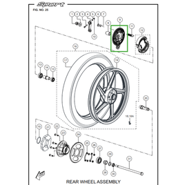 ESPELHO DE FREIO TRASEIRO - Sport KS/ESD