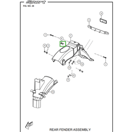 PRESILHA DA CARENAGEM TRASEIRA - Sport KS/ESD