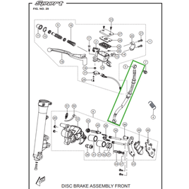 MANGUEIRA DO FREIO A DISCO DIANTEIRO - SPORT ESD