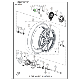 ARRUELA EXTERNA PORCA DO EIXO TRASEIRO